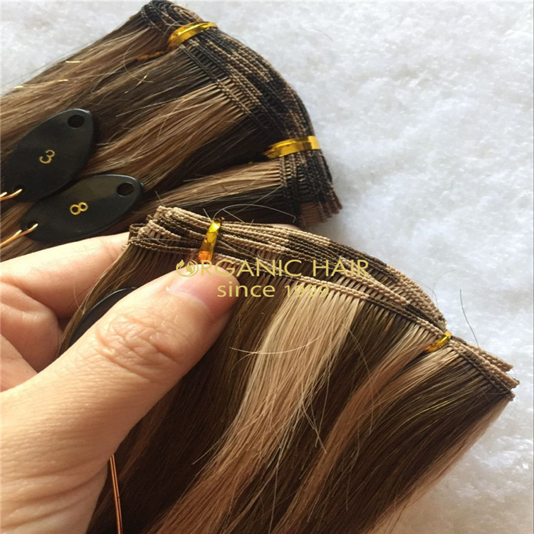 Full cuticle human hair on sale -- hand tied weft  C110